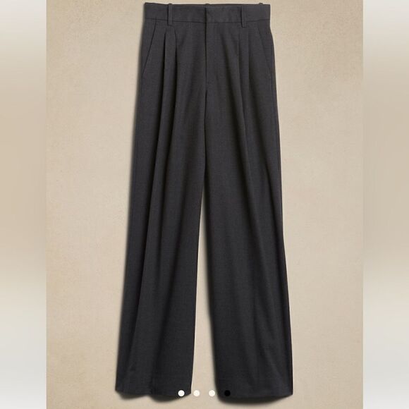 Banana Republic WIDE-LEG FLANNEL TROUSER - Picture 4 of 4